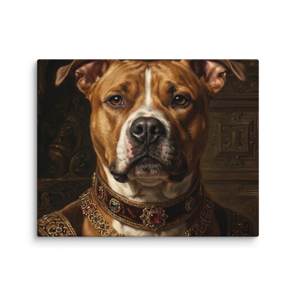 Memorial pet portrait on a gallery canvas