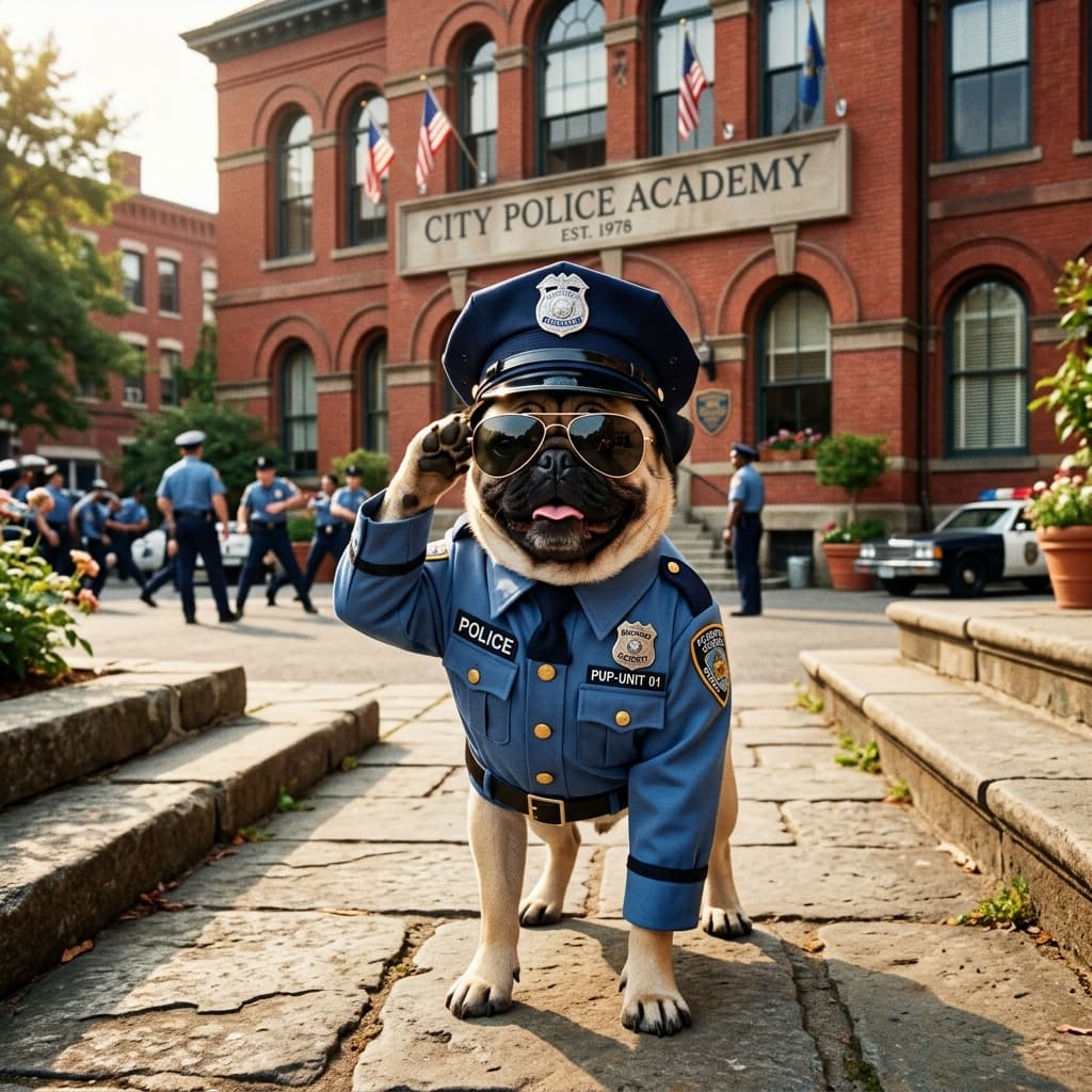 academy recruit pet portrait