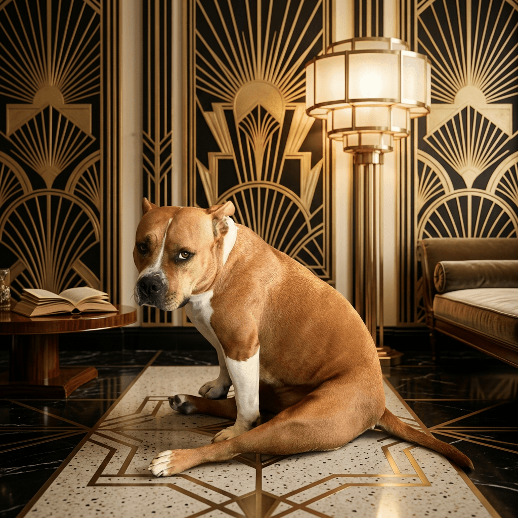 Art Deco Glamour pet portrait style preview