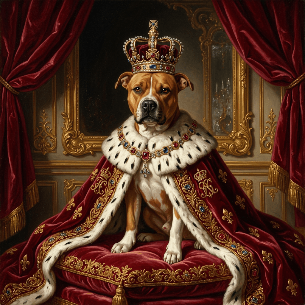 Baroque Royalty pet portrait style preview