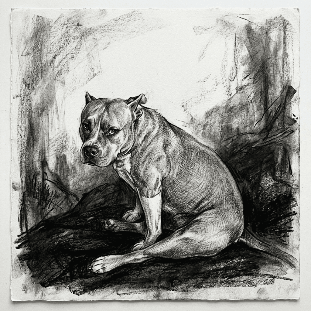Charcoal Sketch pet portrait style preview