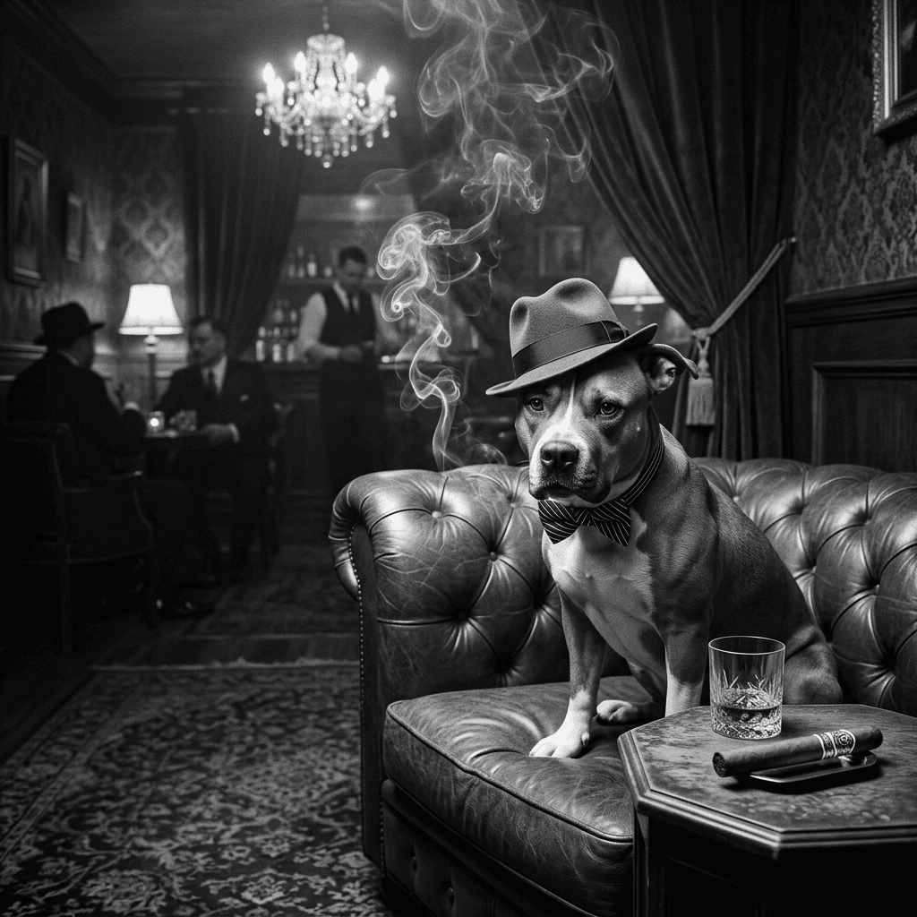 Gangster pet portrait style preview