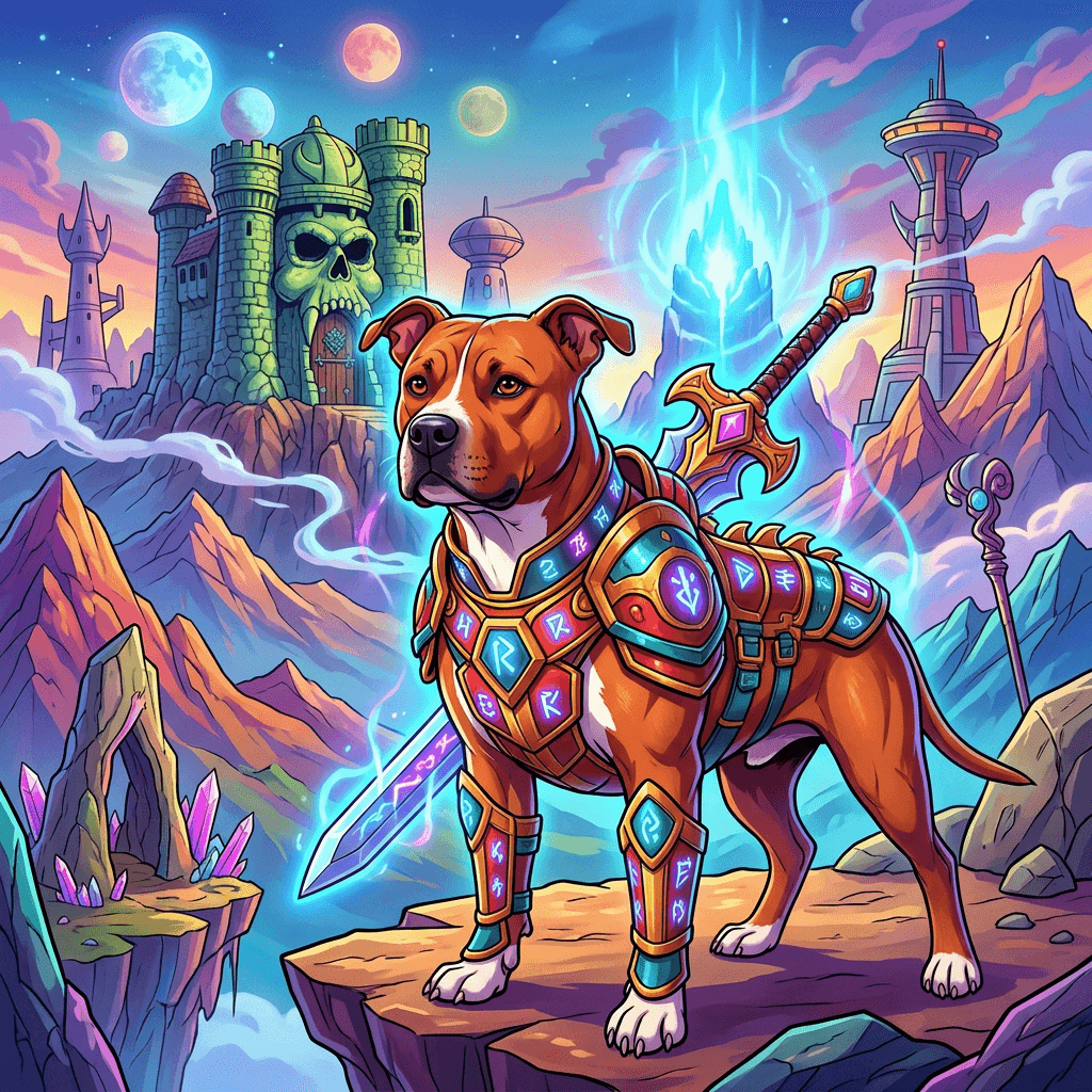 power sword pet portrait