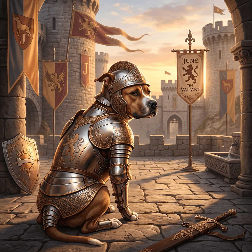 Medieval pet portrait style preview