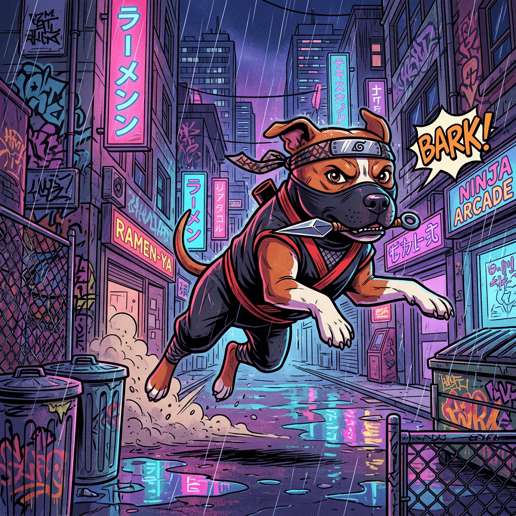 mutant ninja pet portrait