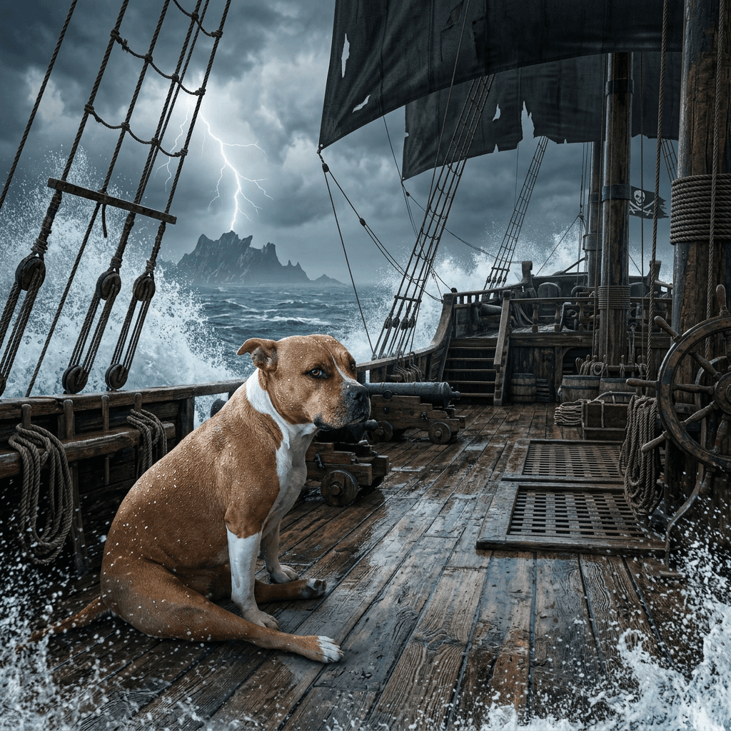 Pirate Captain pet portrait style preview