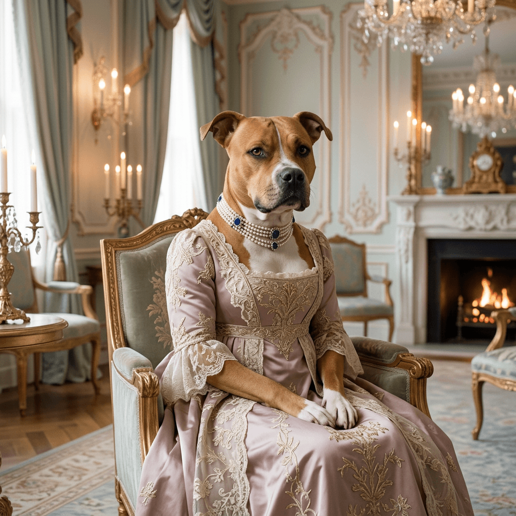 Regency Romance pet portrait style preview