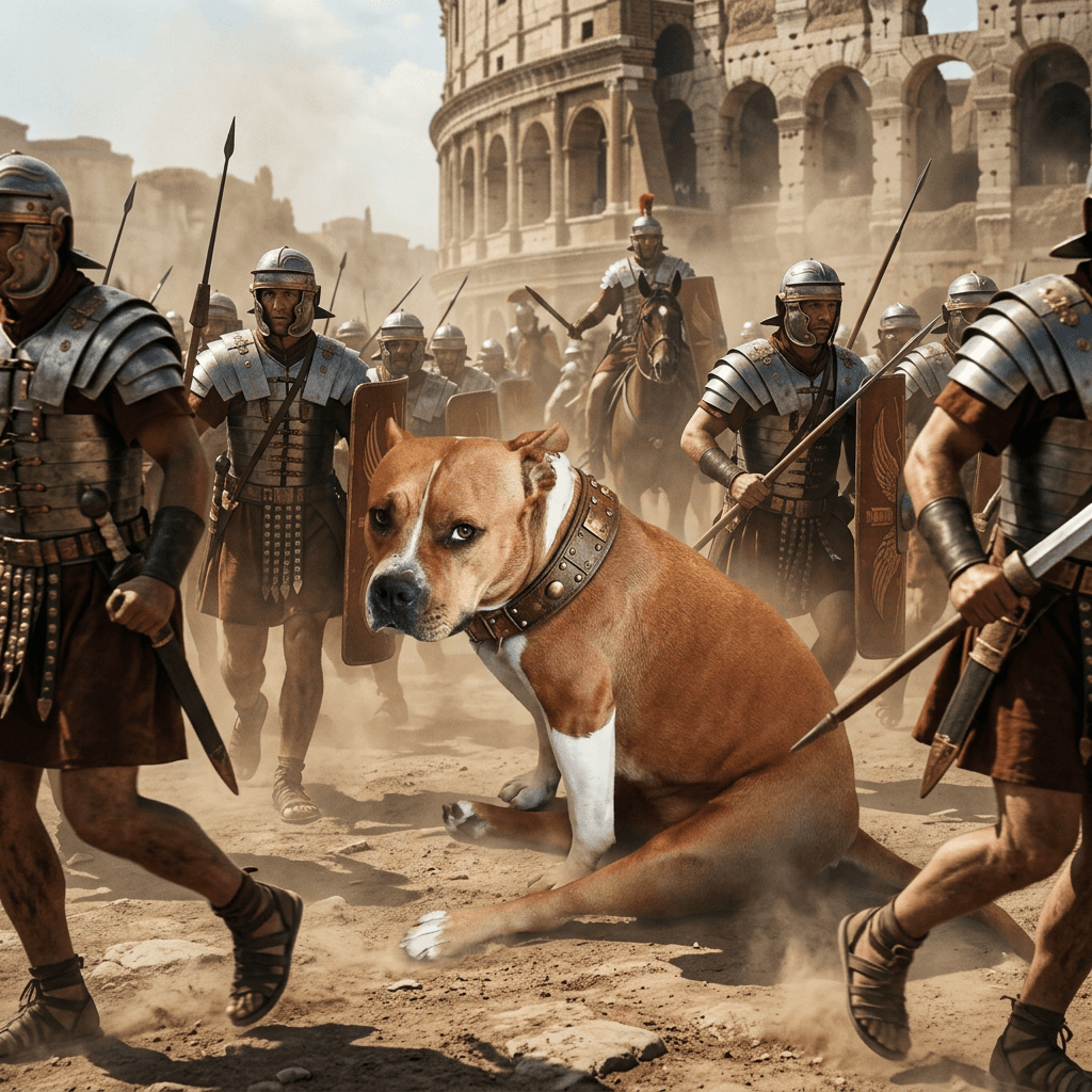 roman soldier pet portrait