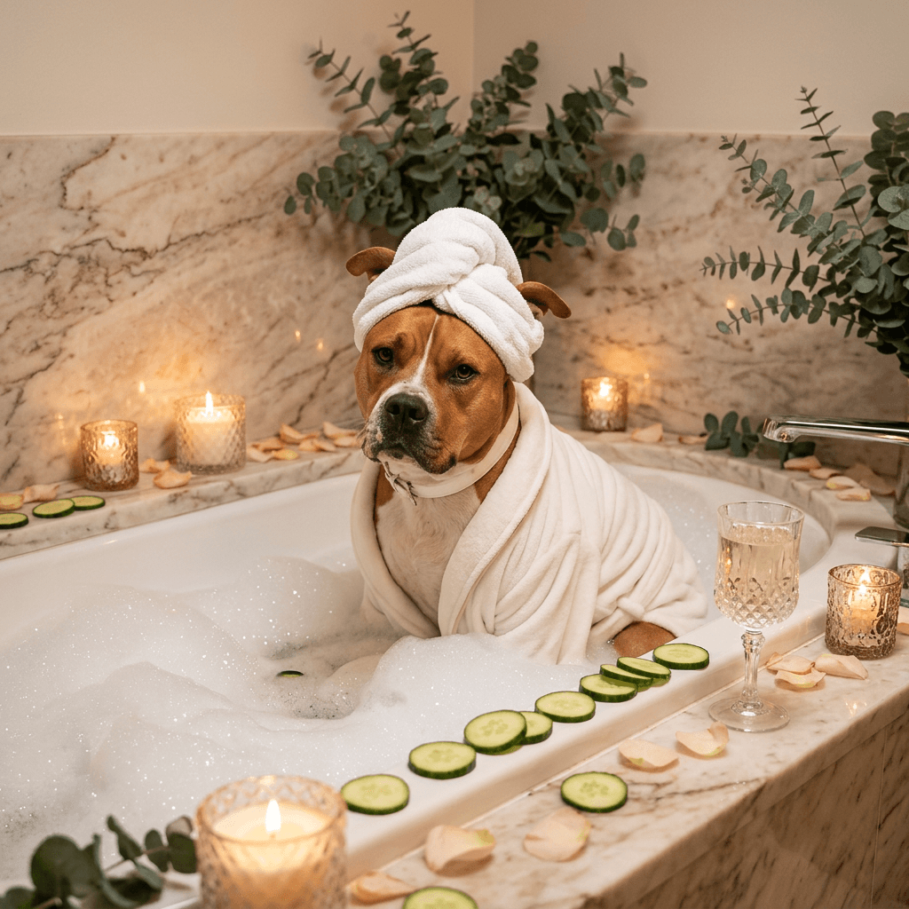 Spa Day pet portrait style preview