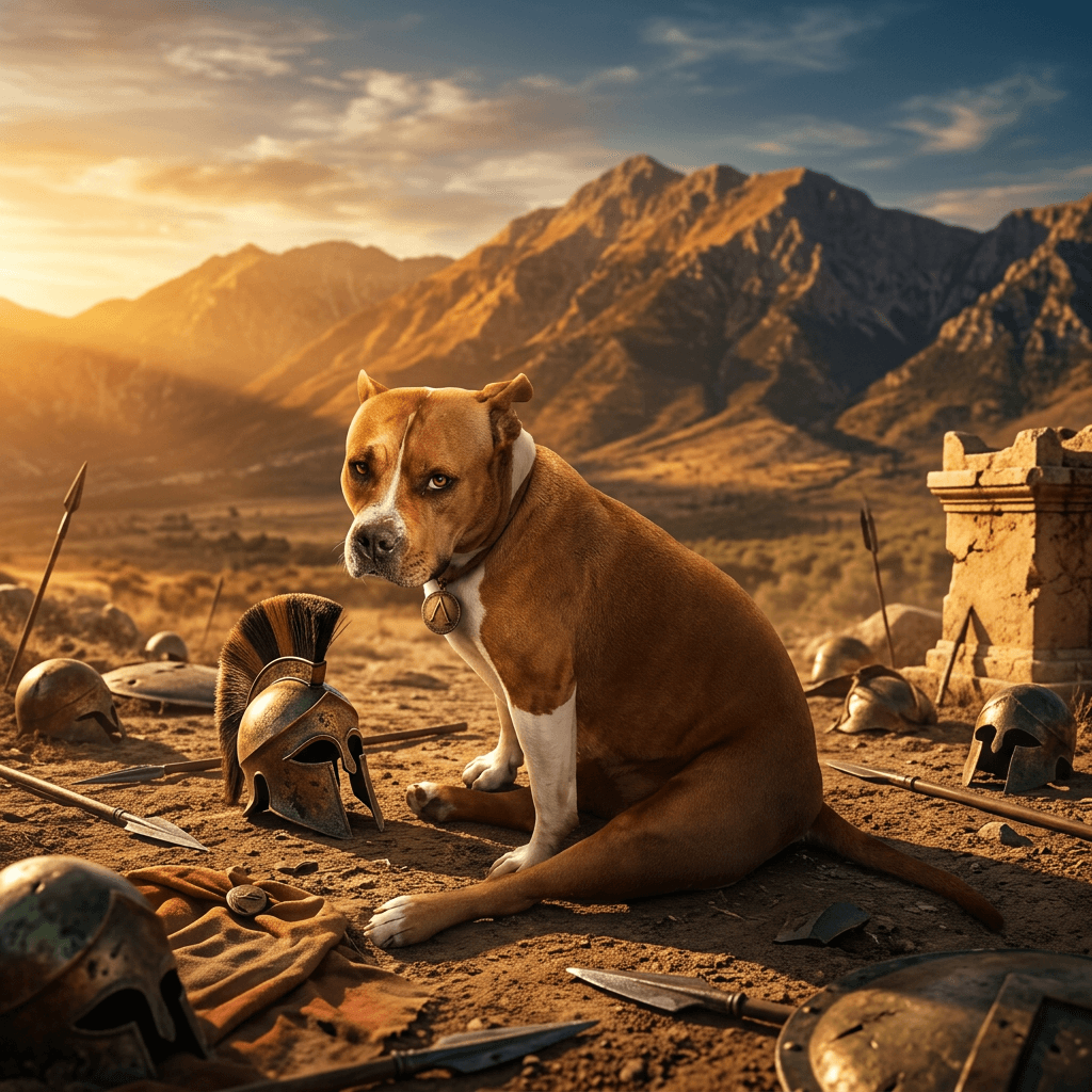 spartan pet portrait