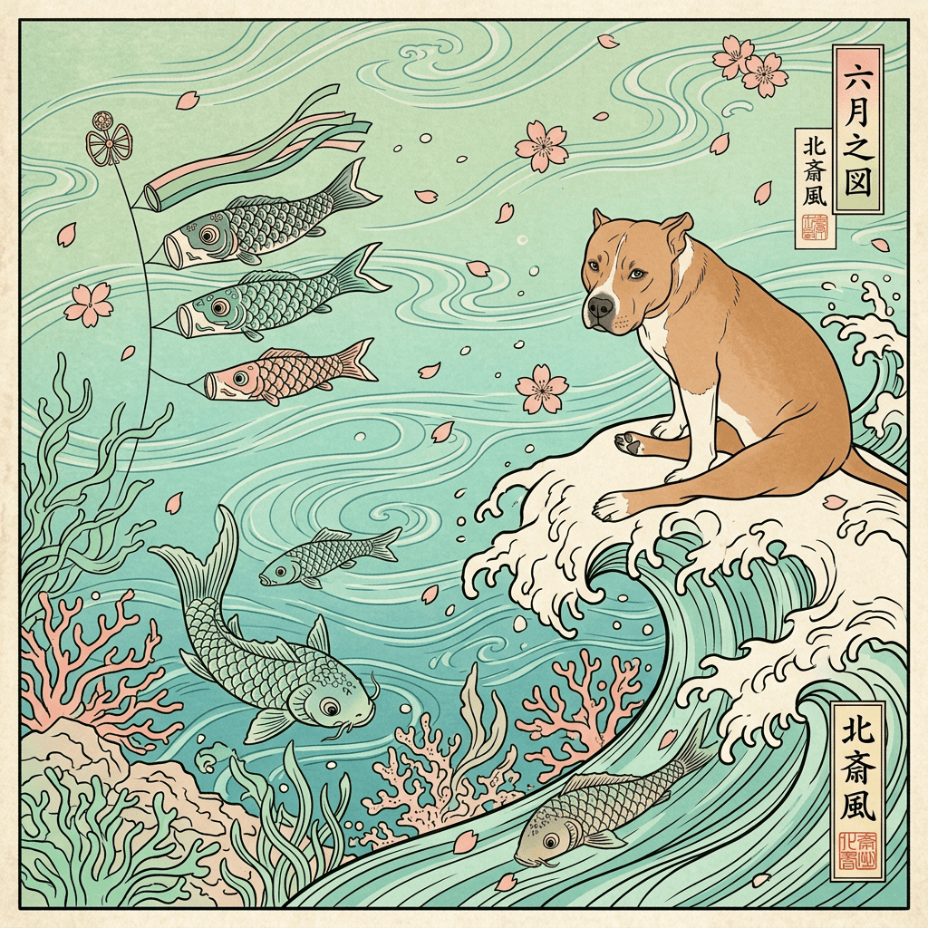 ukiyo-e pet portrait