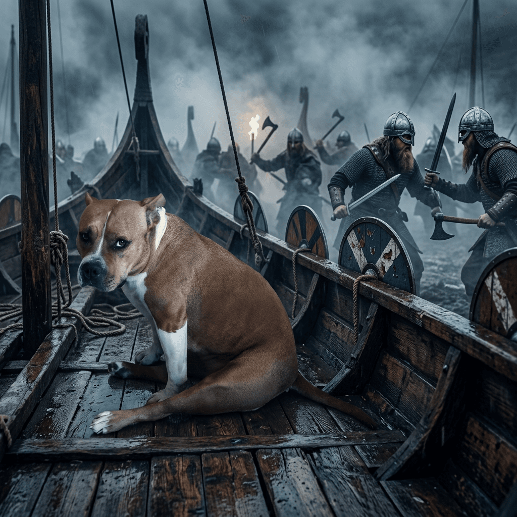 Viking pet portrait style preview
