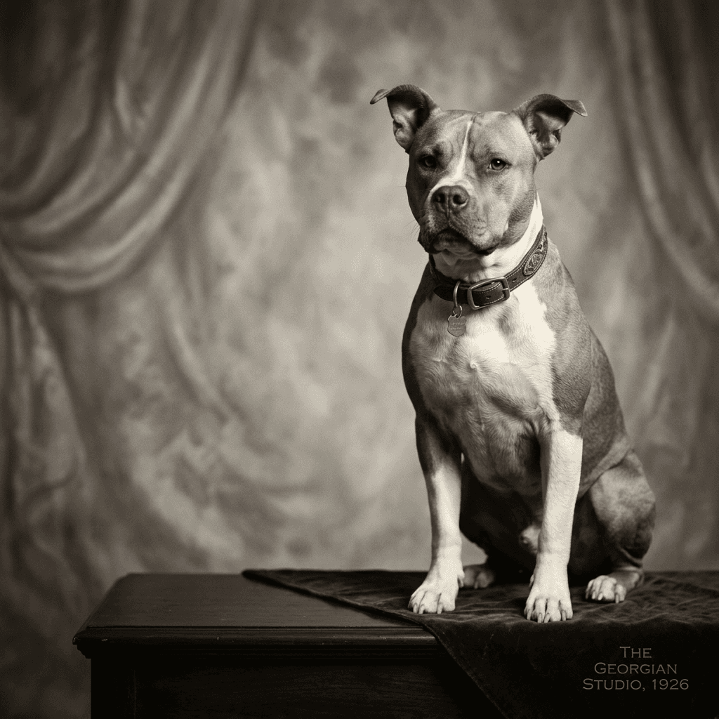 Vintage 1920s pet portrait style preview