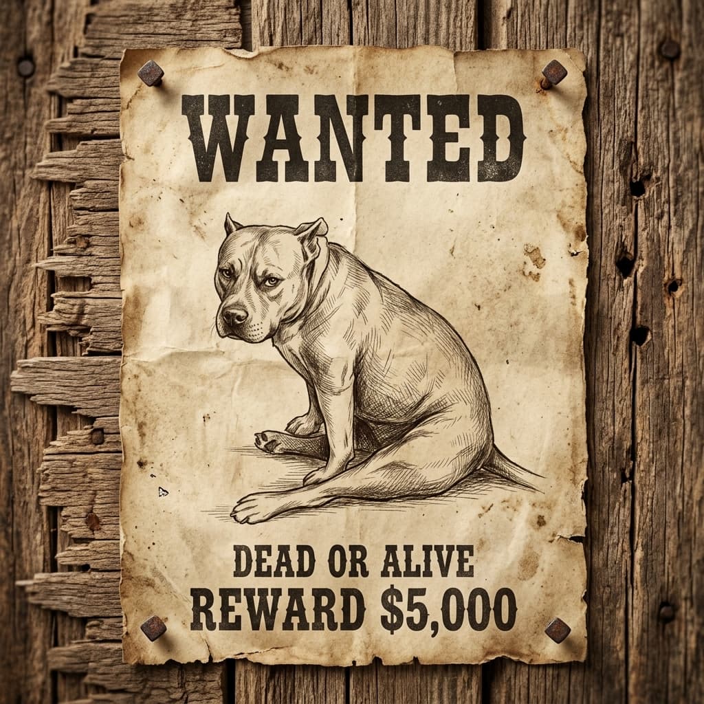 wanted poster pet portrait