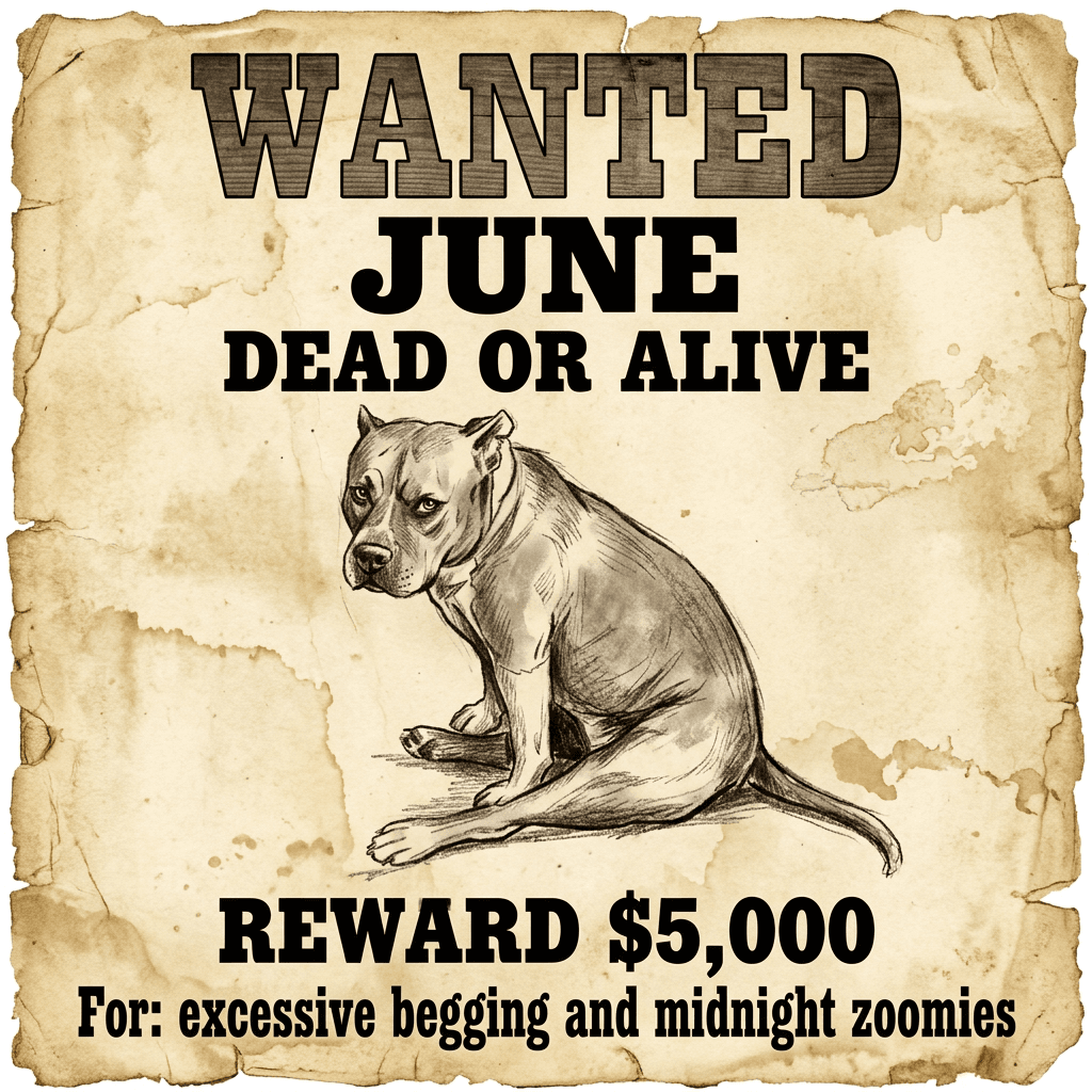 wanted poster pet portrait
