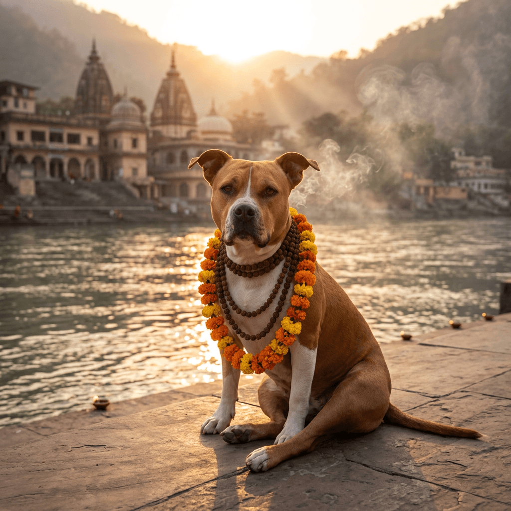 Indian Yogi pet portrait style preview